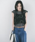 YECCA VECCA 【2点SET】刺繍メッシュキャミセットコットンTee