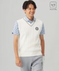 23区GOLF 【MEN】【ウォッシャブル】コットンブレンドニットベスト
