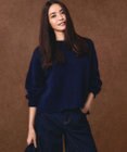 【滝沢眞規子さん着用/洗える】レーシーヘムデザイン パフスリーブ ニット