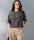 23区 S 【SLOW/一部店舗限定】ヴィンテージライクジャージー クロップド ロゴ Tシャツ