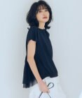GIZAコットンチュールコンビ カットソー