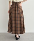 earth music&ecology バックレースアップチェックスカート