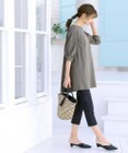 Tiaclasse L 【洗える】大人可愛いバックフレアカットチュニック