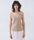 BEIGE， 【洗える・Precious 7月号掲載】ABELIA / コットンVラインカップ付きキャミソール