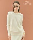 BEIGE， 【WEB限定・洗える】WILLOW / ストレッチクルーネックリブニット