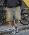WEGO 【SMLサイズ展開】イージーバギーデニムカーゴショーツ