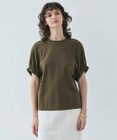 BEIGE， 【洗える】STOCK / オーガニックコットン半袖ギャザートップス