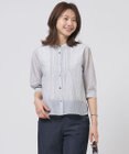 J.PRESS LADIES S 【一枚で着映え】シアーピンストライプ カットソー