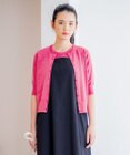 組曲 【5色展開・洗える】MINA半袖 カラーカーディガン