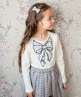 ANY KIDS ドットリボン 長袖Tシャツ