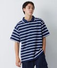 J.PRESS YORK STREET 【UNISEX】鹿の子ボーダー ワンポイントポロシャツ