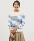 J.PRESS LADIES L Rayon Stretch Border ニット