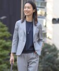 J.PRESS LADIES 【セットアップ対応・洗える・撥水・防汚】コットンFITTYシャーク テーラード ジャケット