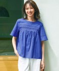 23区 S 【WEB&一部店舗限定】コットンローン ピンタック フレア ブラウス