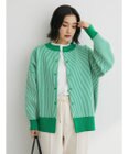 Green Parks ストライプＪＱカーディガン