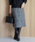 J.PRESS LADIES ウールシルクツイードグレンチェック スカート
