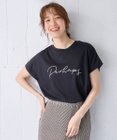 ANY 【汗ジミ防止加工】シルケットスムースフレンチスリーブ刺繍ロゴTシャツ