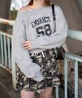 WEGO オフショルショートスウェット