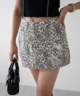WEGO ダメージレオパードミニスカパン