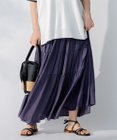 自由区 L 【洗える/着丈調節可】カラー ティアードスカート