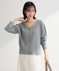 Green Parks レースドッキングニットカーディガン
