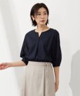 J.PRESS LADIES 【WEB限定カラーあり・接触冷感・UVケア】 スムースジャージー キーネック カットソー