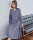 Tiaclasse 【洗える】花柄シフォン袖ワンピース
