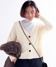 UNFILO 【洗える】クロップド Vネック カーディガン
