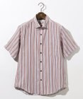 JOSEPH ABBOUD 【キングサイズ・サステイナブル】ソアロンストライプ 半袖 シャツ