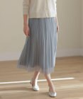 J.PRESS LADIES 【洗える】オーガンジートリコット プリーツ スカート