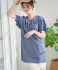 Tiaclasse L 【UVケア・接触冷感】“あまラク” シフォンフレアスリーブカットソーチュニック