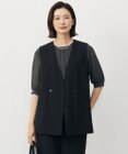 J.PRESS LADIES L 【洗える・吸水速乾・接触冷感・セットアップ対応】Light ジョーゼット ジレ