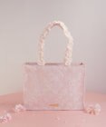 Maison de FLEUR 桜フリルハンドルスクエアトートMバッグ