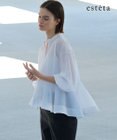 23区 S 【エステータ】サッカーオーガンジー タックブラウス