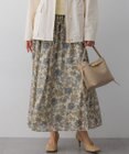 23区 S Ericaキャラコ ペイズリープリント フレア スカート