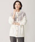 J.PRESS LADIES S 【洗える】FAIR ISLE 求心編み カーディガン
