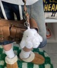 WEGO もふもふうさぎぬいぐるみキーホルダー
