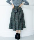 組曲 L シアーツイルチェック フレアスカート