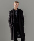 JOSEPH HOMME グロッシーウール 　チェスターコート　＜裏地：フォトコラージュプリント＞