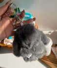 WEGO もふもふうさぎぬいぐるみキーホルダー