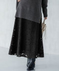 23区 L 【GOLD LABEL】チュールヘアリーエンブロイダリー スカート