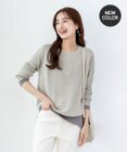 Tiaclasse L 【新色追加・洗える】配色スリットニット