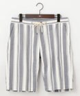 JOSEPH ABBOUD MOUNTAIN 【SPACE／UNISEX】JOE COTTONワイドストライプ ハーフパンツ