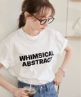 WEGO 【ANGIE VINTAGE】フロッキーロゴプリントTシャツ