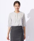 J.PRESS LADIES L モノグラムプリント ボウタイ風 カットソー