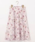 ANY SIS L 【洗える】メッシュフラワープリント スカート
