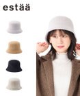MOONBAT 【洗える】estaa アンゴラ風バケットハット