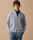 JOSEPH ABBOUD 【キングサイズ・イタリア糸×エコ素材・通気性・軽量】スラブギマ×和紙 ニット ブルゾン