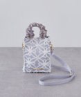 Maison de FLEUR チュールフラワーフリルミニショルダートートバッグ