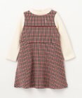 組曲 KIDS 【90-100㎝】チェックジャガード ワンピース